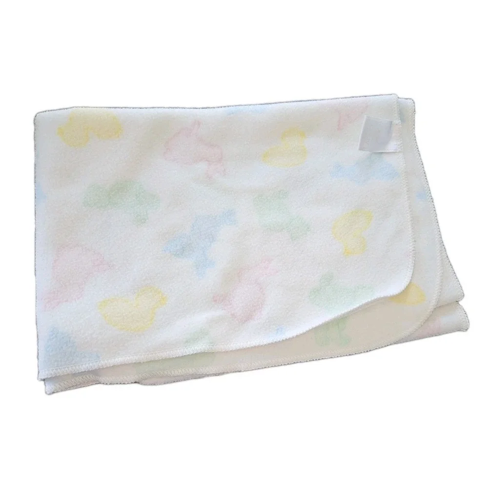 Martha‎ Stewart Everyday Fleece Baby Blanket Animals Multicolored Retro 46